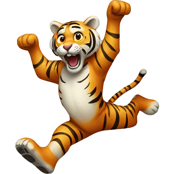 tiger jumping  emoji
