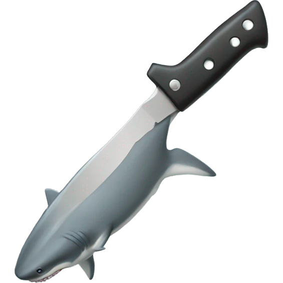 Shark with a knife emoji