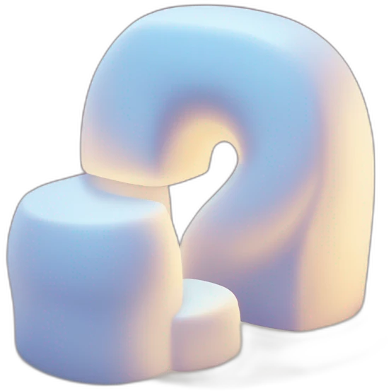 question mark on igloo emoji