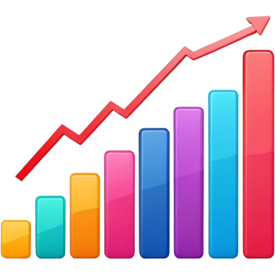 grafico de barras descendente emoji