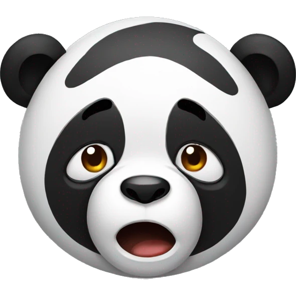 Stressed panda emoji emoji