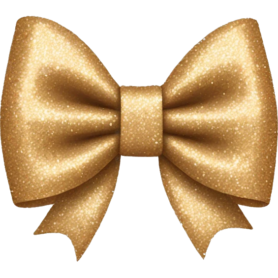 Beige glitter bow  emoji