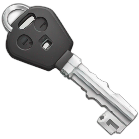 A broken car key emoji