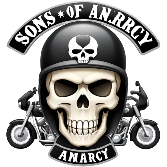 Skul kind of logo Sons Of Anarchy including Sons Of HVAC emoji