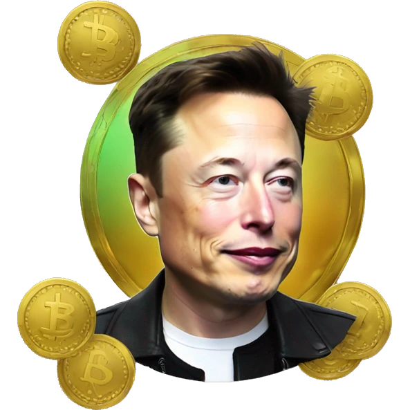 Elon musk with Xempire cryptocoin emoji