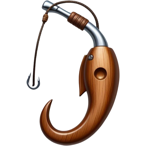 Hawaiian wooden fishing hook called a makau emoji