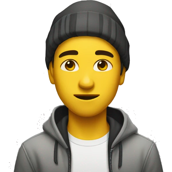 Cool yellow teenager emoji