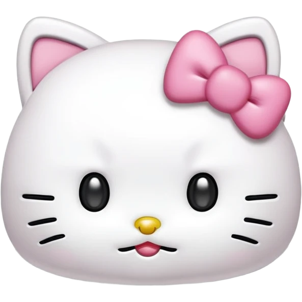 No fur white Hello kitty emoji