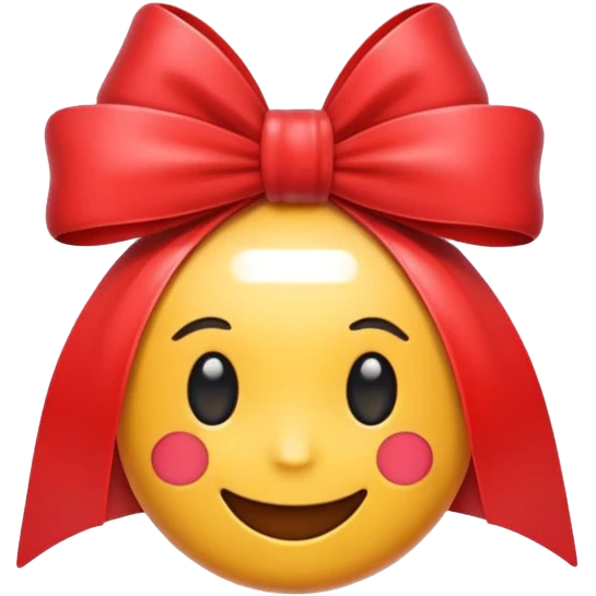 pookie bow red colour emoji  emoji