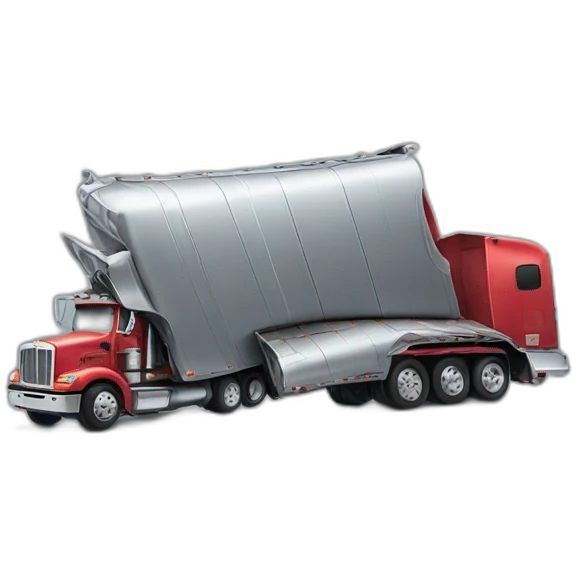 18 wheeler truck flipped upsidedown emoji