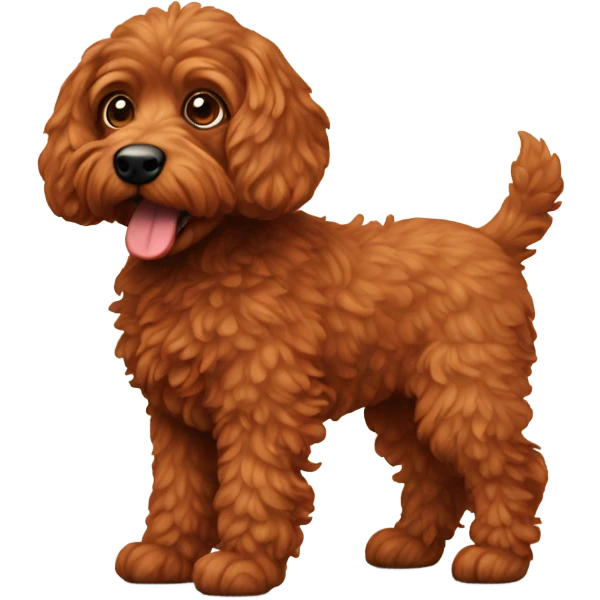 red miniature doodle dog emoji