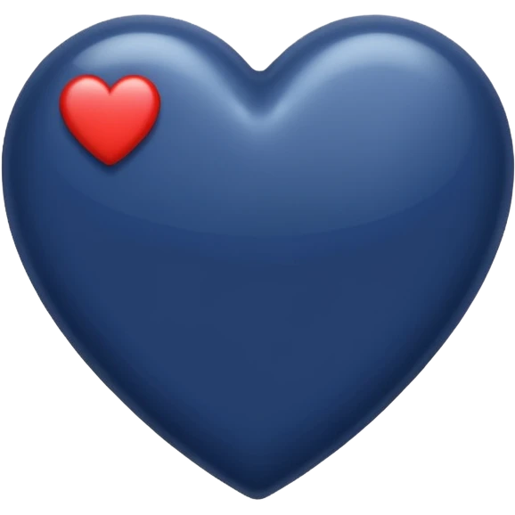 Navy blue iphone heart emoji