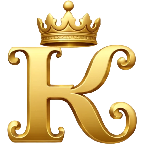 letters RM in gold fancy font emoji