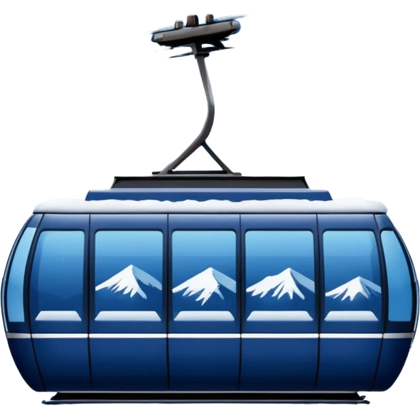 create a cablecar emoji in winter with the logo of Bergbahnen Adelboden Lenk. make it navy dark blue. no yellow. and add the words in white: Lenk  emoji