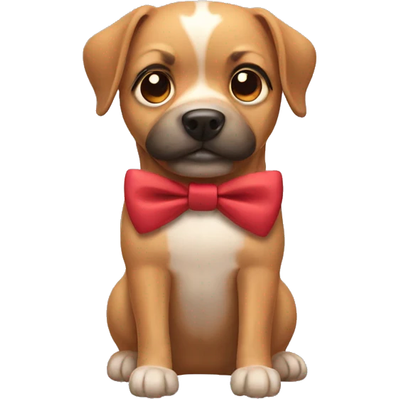 Dog with a bow  emoji