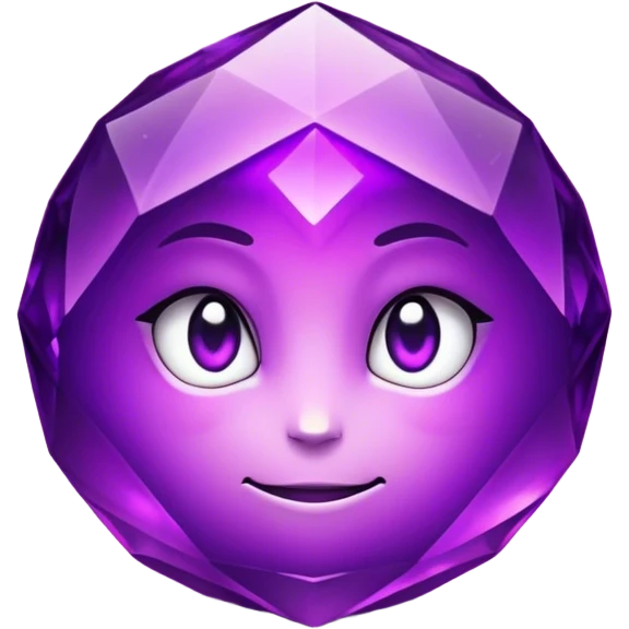 Cinematic Realistic Amethyst Emoji, Rich and soothing, with smooth, polished purple facets catching the light and casting soft, calming reflections. The deep violet hue seems to glow with an ethereal light, radiating peaceful energy and elegance. Soft glowing outline, capturing the essence of tranquility and mystery in a stunning amethyst. emoji