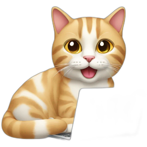 cat in computer emoji
