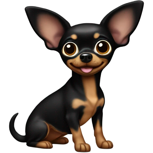 Black chihuahua wiener dog emoji