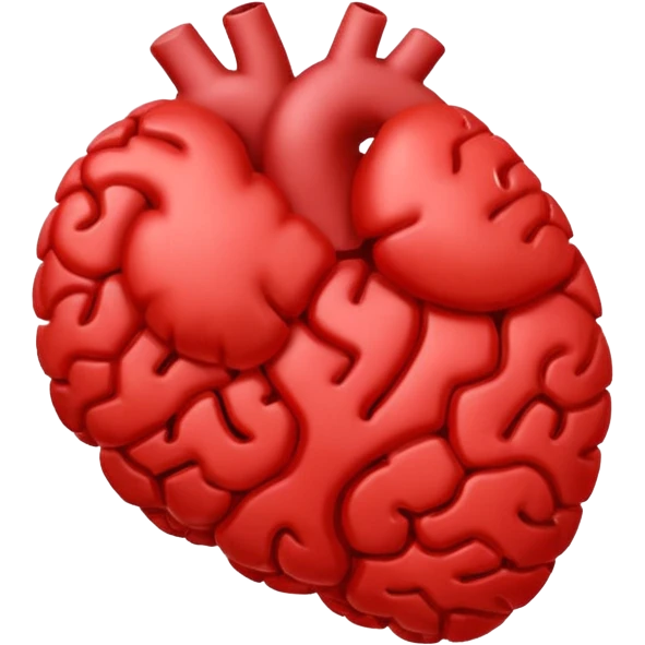 Brain and heart emoji