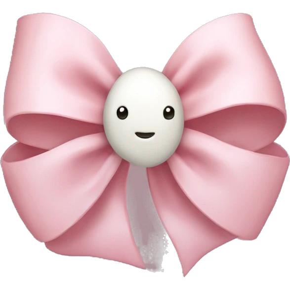 Light pink rapana with bow emoji