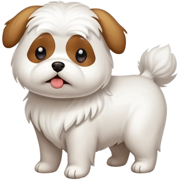maltese pooping  emoji