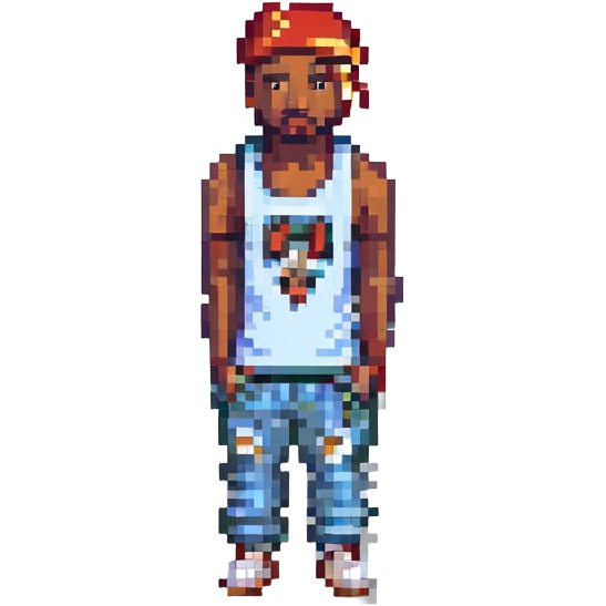 2Pac в полный рост, no background emoji