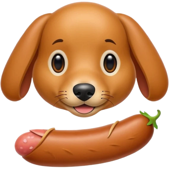 Necesito un emoji de un perro salchicha gordito emoji