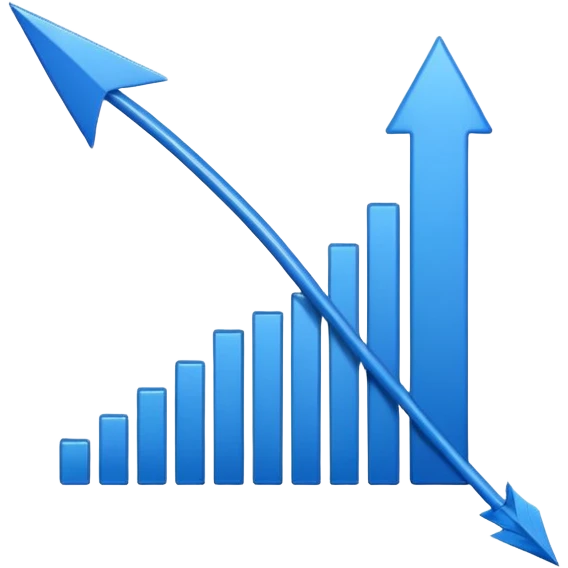 graph with an arrow emoji