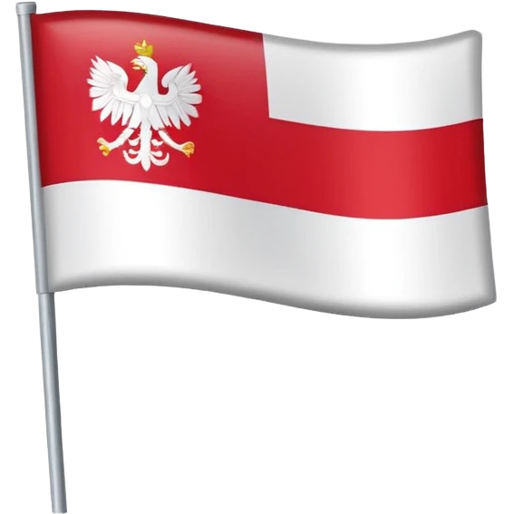 Flag of Poland but in 966 emoji