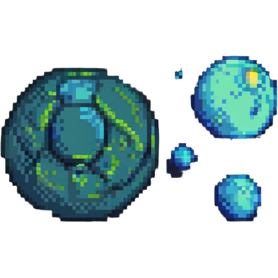 alien planet with two moons emoji