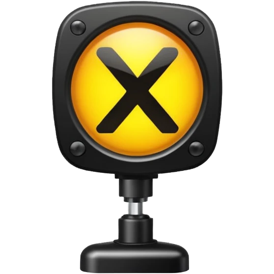 Strobe light with a black X over it. emoji