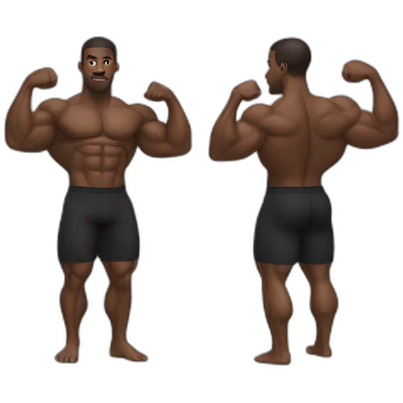 doble bicep black man emoji