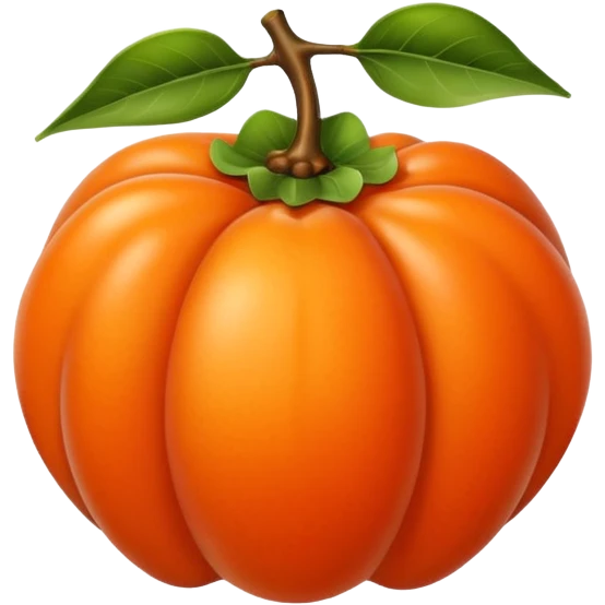 persimmon fruit smooth emoji