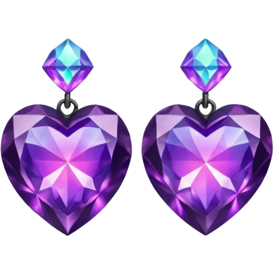 heart with a dark crystal earring emoji