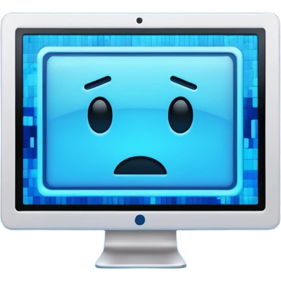 make a computer screen with a error emoji emoji