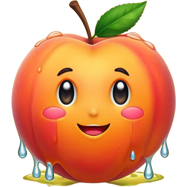 dripping peach emoji