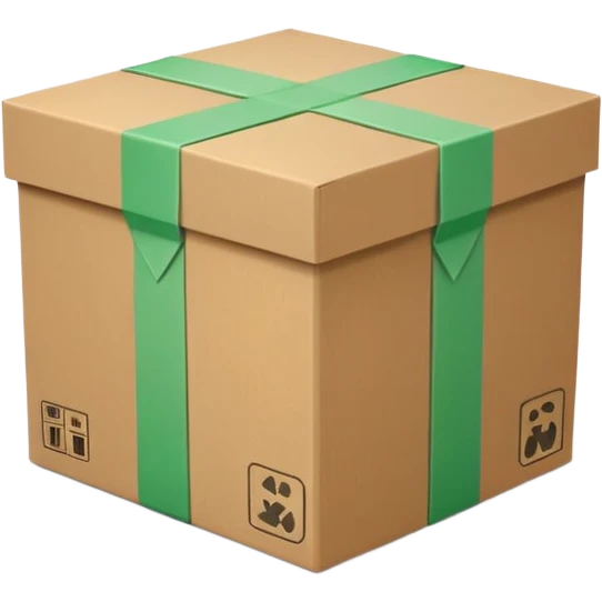 make delivery box in light green color  emoji