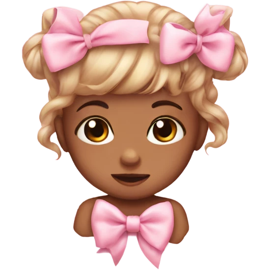 Cute baby pink bows emoji