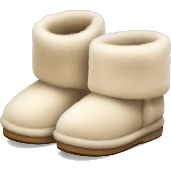 fuzzy ugg slippers light beige emoji