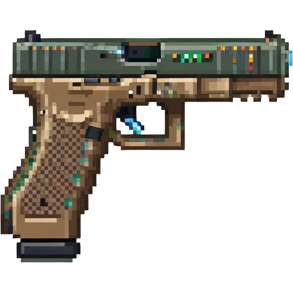 Glock 17 handgun with a switch emoji