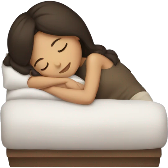 Brunette girl sleeping emoji