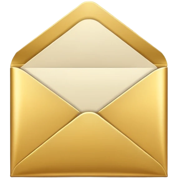 create a emvelope for dm us message in golden colour but make it clear that it is an envelope emoji