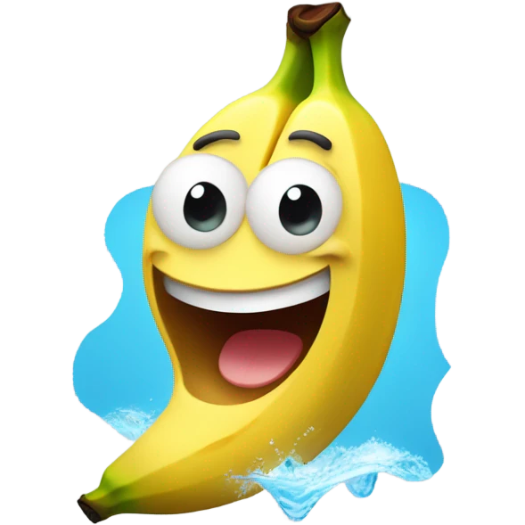 Happy banana in speedo emoji