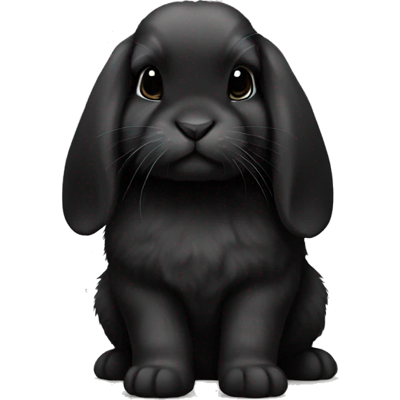 black holland lop bunny  emoji