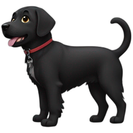 Perro negro emoji