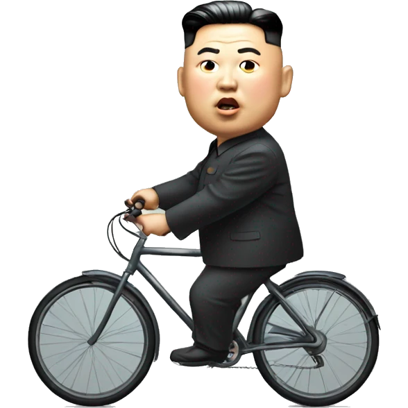 Kim jong-un on a bicycle trip for bikecampimg emoji