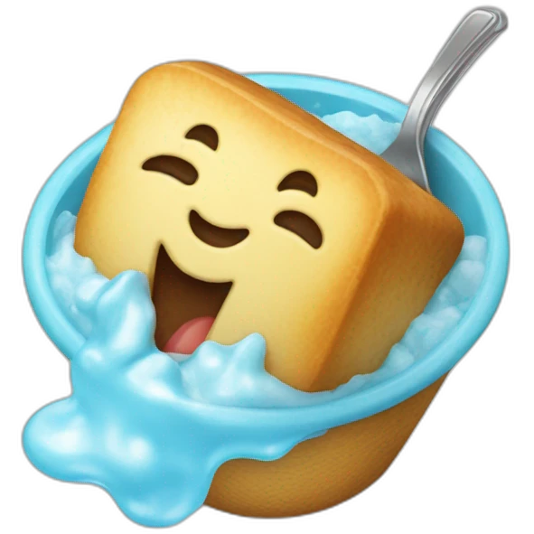 Chat qui mange une glace emoji