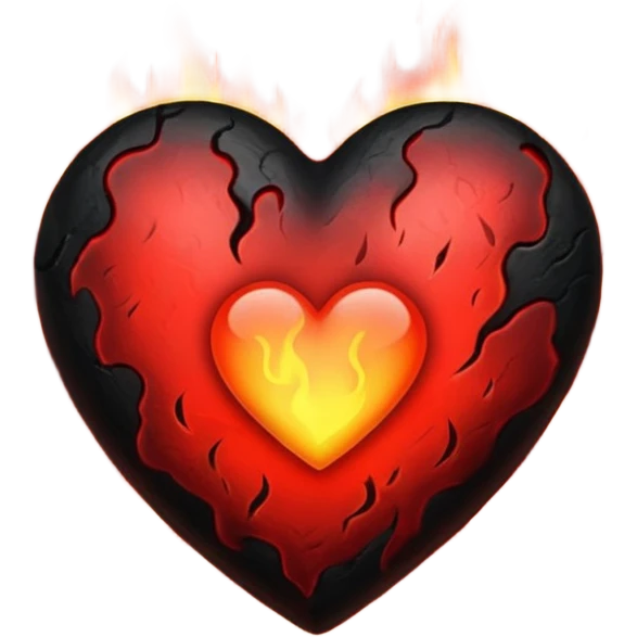 Black and red heart on fires, these are awesome can I get some option that are similar. The difference would be taking out the flame symbol in the middle  emoji