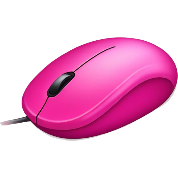 Rosered Pink “computer mouse” with hot pink accents  emoji