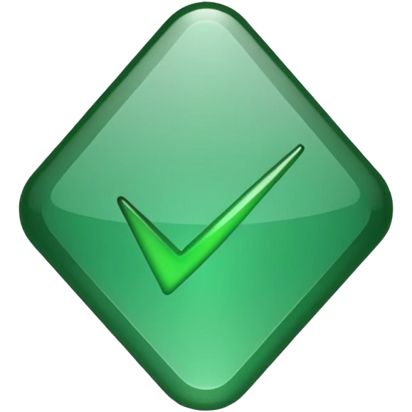 green check mark no circle emoji